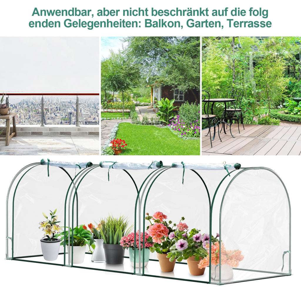 Cosmo Go Gewächshaus Foliengewächshaus PVC Transparent
