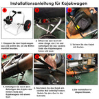 Cosmo Go Faltbarer Kajakwagen Bootswagen 75kg