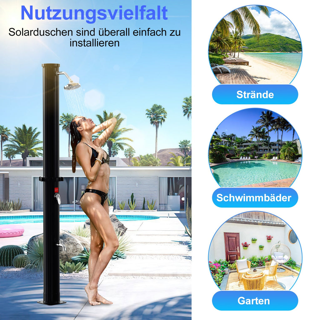 Cosmo Go 20L Solardusche mit Duschkopf und Schutzabdeckung