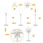 Cosmo Go LED Weihnachtsstern Papier Tischlampe 65cm