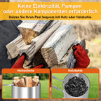 Cosmo Go Poolheizung Brennholz Feuer Feuertonne Edelstahl
