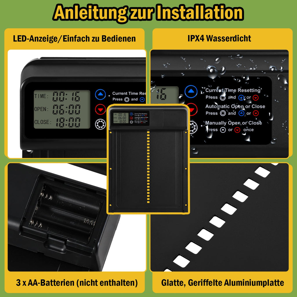 Cosmo Go Hühnerklappe Automatische Zeitschaltuhr