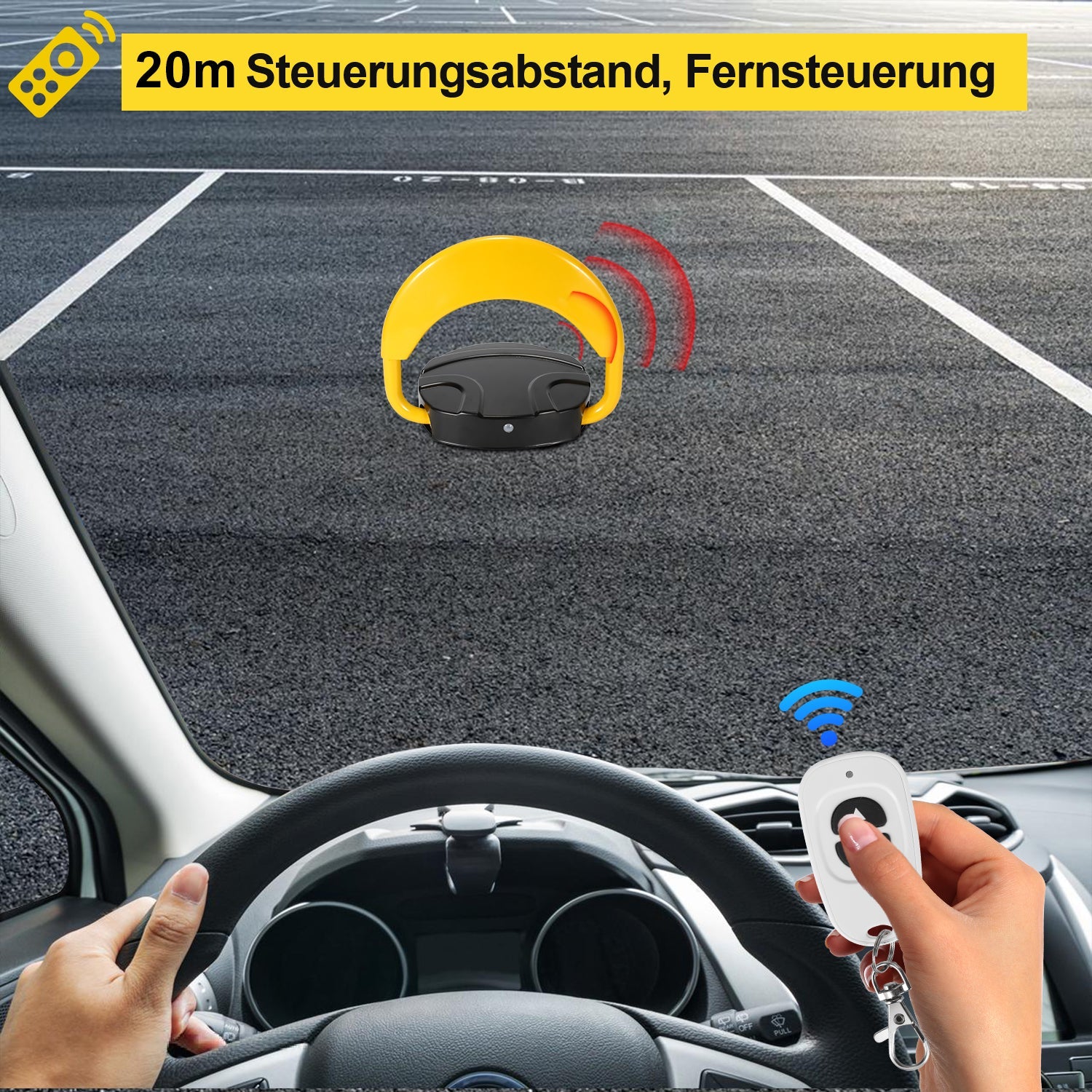 Cosmo Go Parkplatzsperre mit Fernbedienung 2 Stück