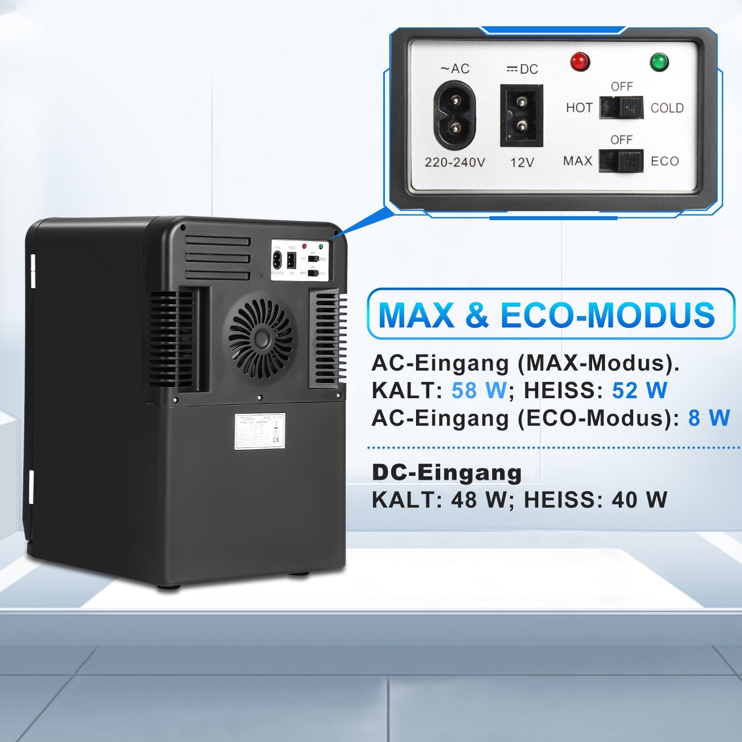 Cosmo Go 2 in 1 Mini Kühlschrank 15L Kühlbox