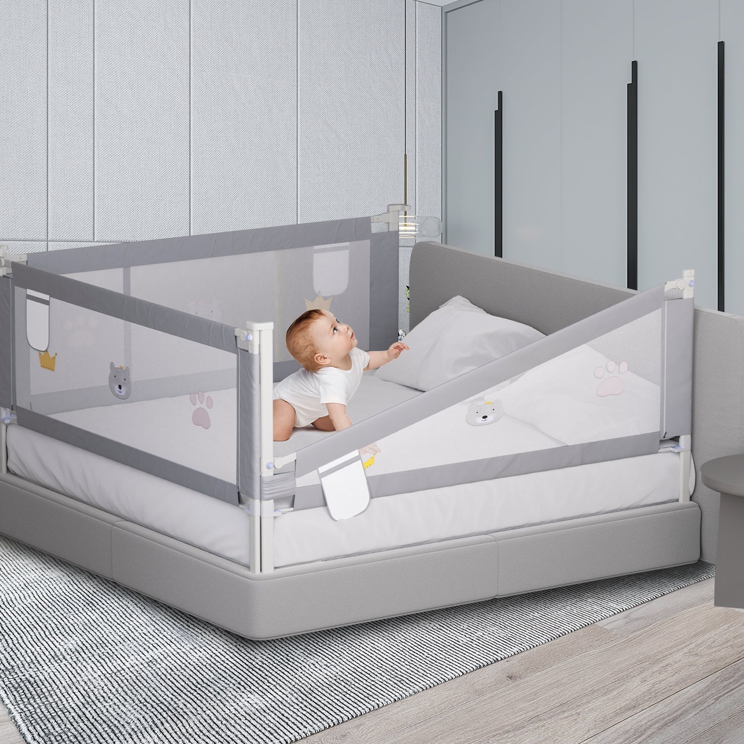 Cosmo Go Bettgitter Kinderbettgitter Höhenverstellbar