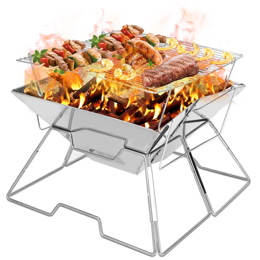 Cosmo Go Klappgrill Edelstahl Camping Holzofen Tragbar