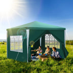 Cosmo Go Pavillon 3x3m Partyzelt Wasserdicht mit Seitenteilen