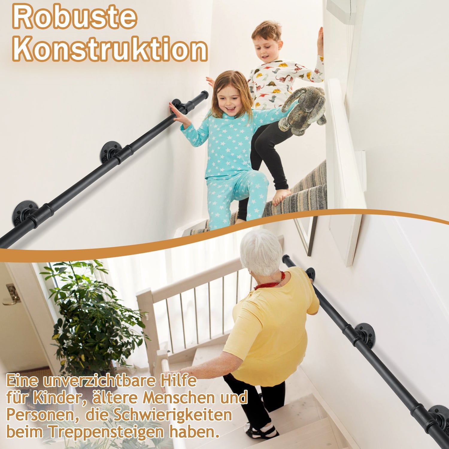Cosmo Go Handlauf Treppe Edelstahl Handlauf Schwarz