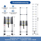 Cosmo Go Teleskopleiter Aluminium Belastbarkeit bis zu 150kg 2.6m-5m