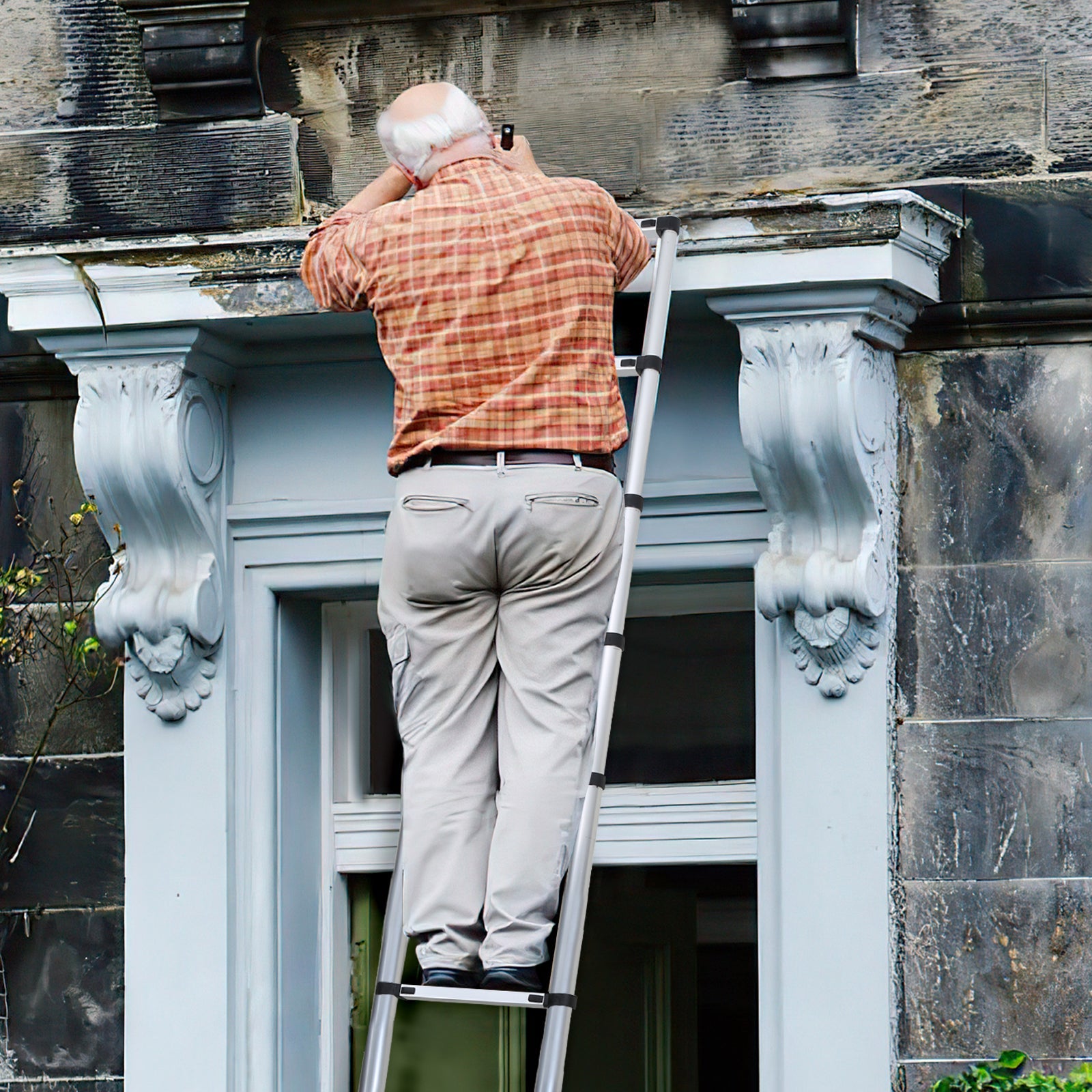 Cosmo Go Teleskopleiter mit 2 Abnehmbarem Haken