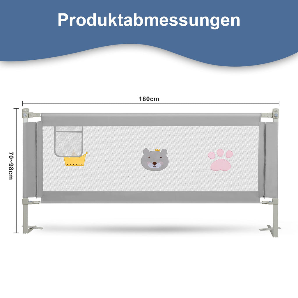 Cosmo Go Bettgitter Kinderbettgitter Höhenverstellbar