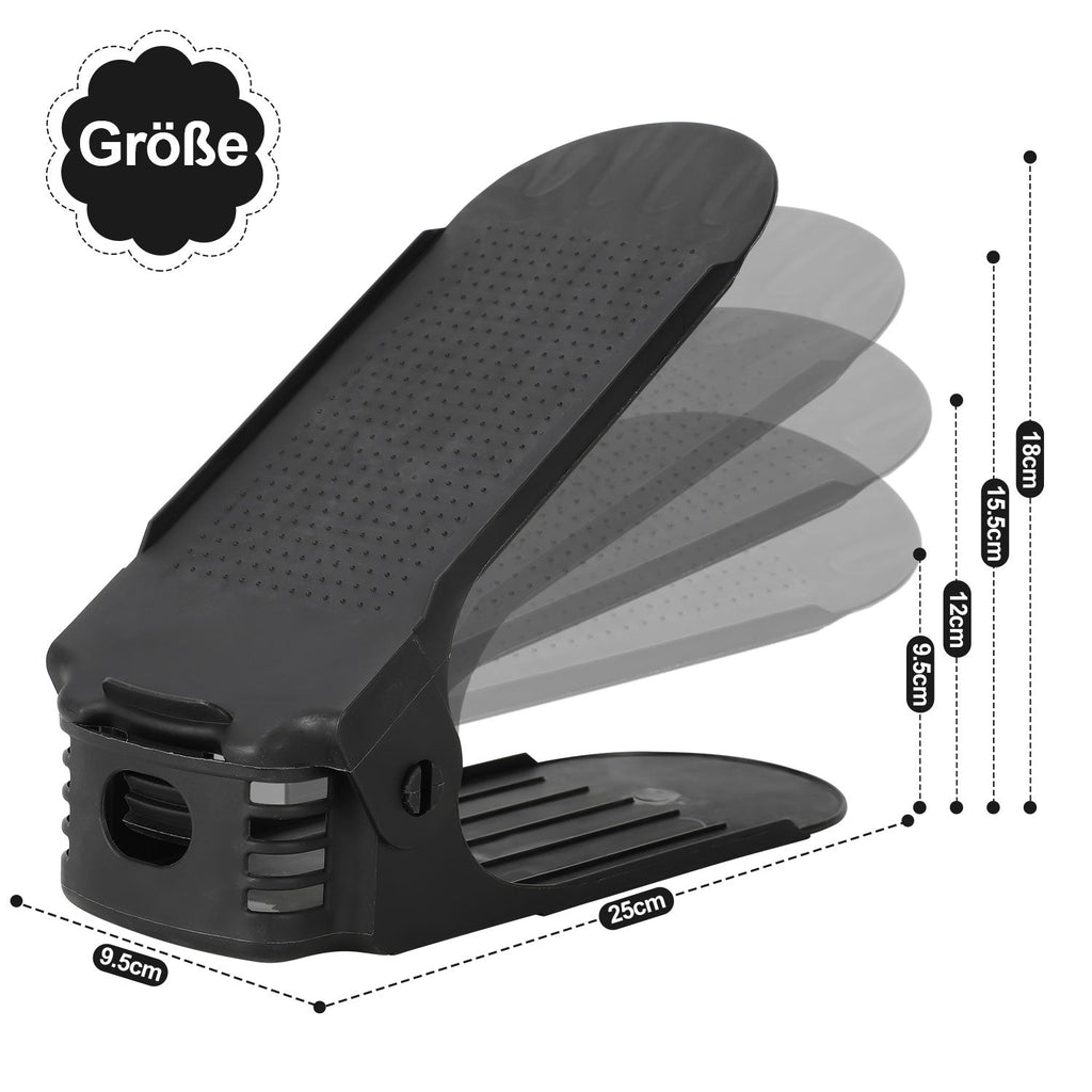 Cosmo Go Schuhorganizer 10 Stück mit 4 Höhenverstellbar