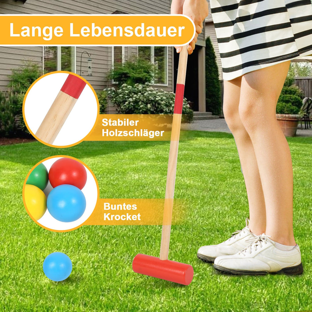Cosmo Go Krocket Spiel 2-4 Spieler Croquet Set