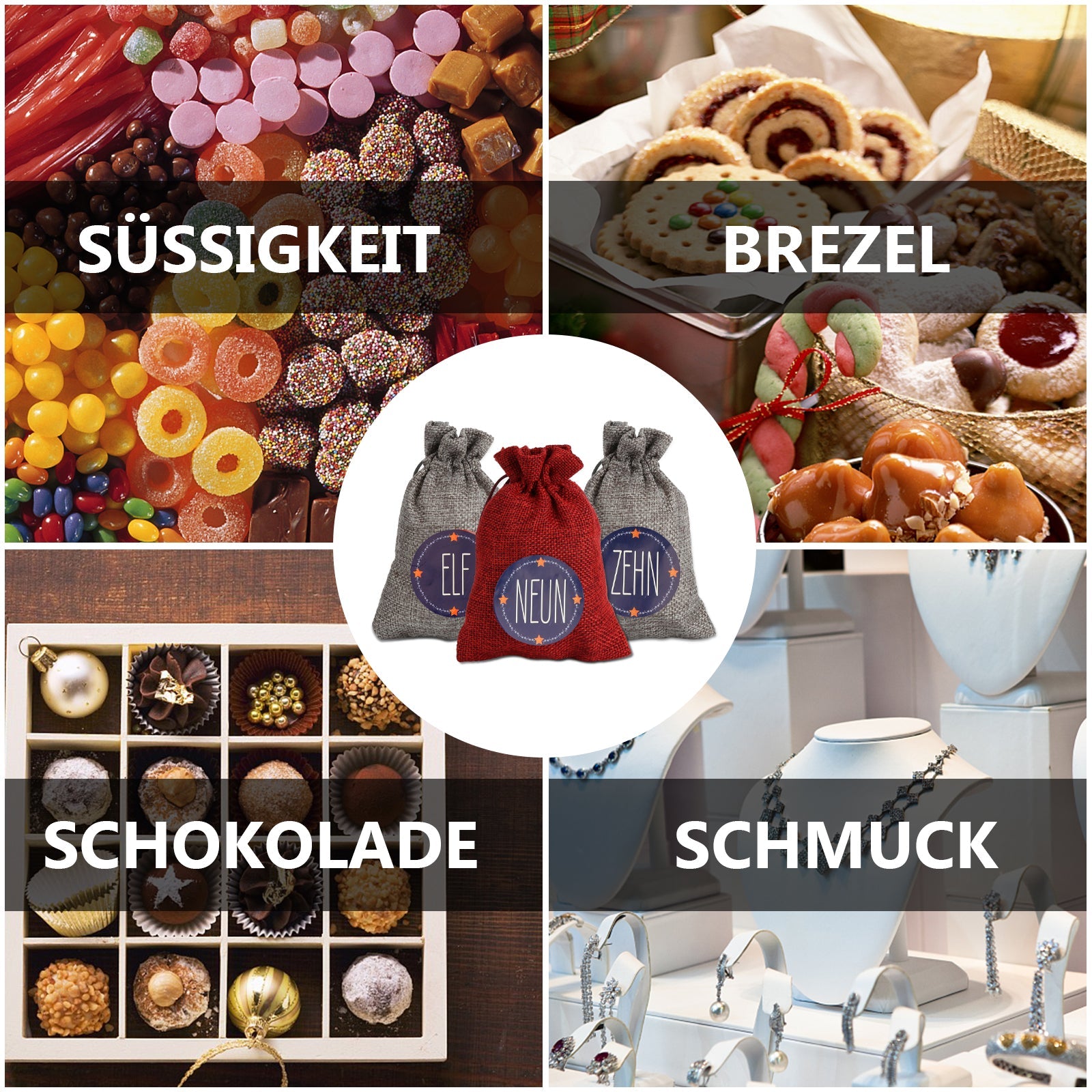 Cosmo Go Adventskalender DIY Jutesäckchen 24 Stück