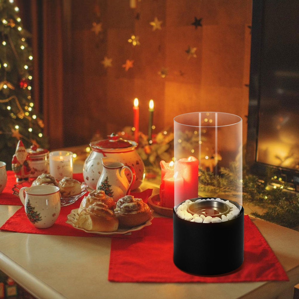 Table Fireplace Bioethanol Tabletop Fireplace Portable Round
