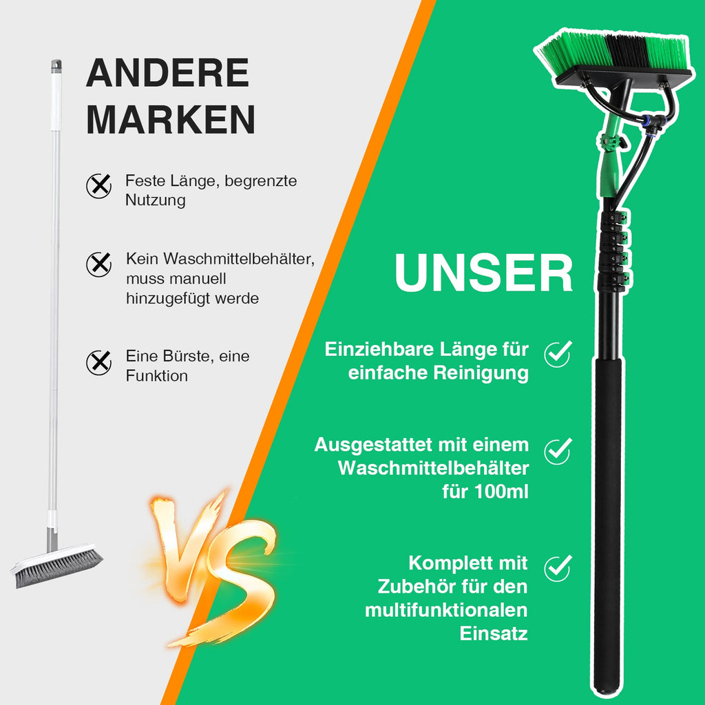 Cosmo Go Teleskop Waschbürste mit Teleskopstiel 3.6m/4.8m