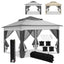 Cosmo Go Pavillon Gartenhütte Faltbares mit Doppeldach 3,3x3,3m