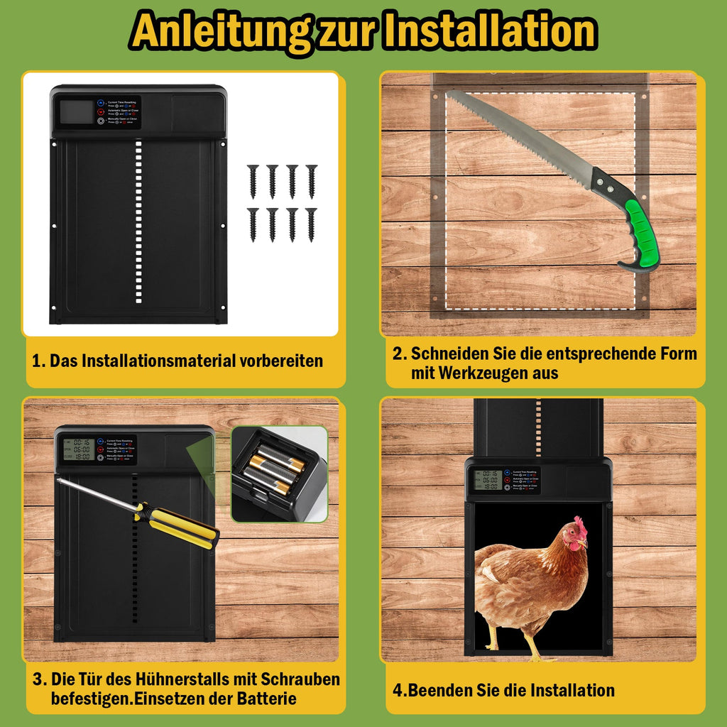 Cosmo Go Hühnerklappe Automatische Zeitschaltuhr