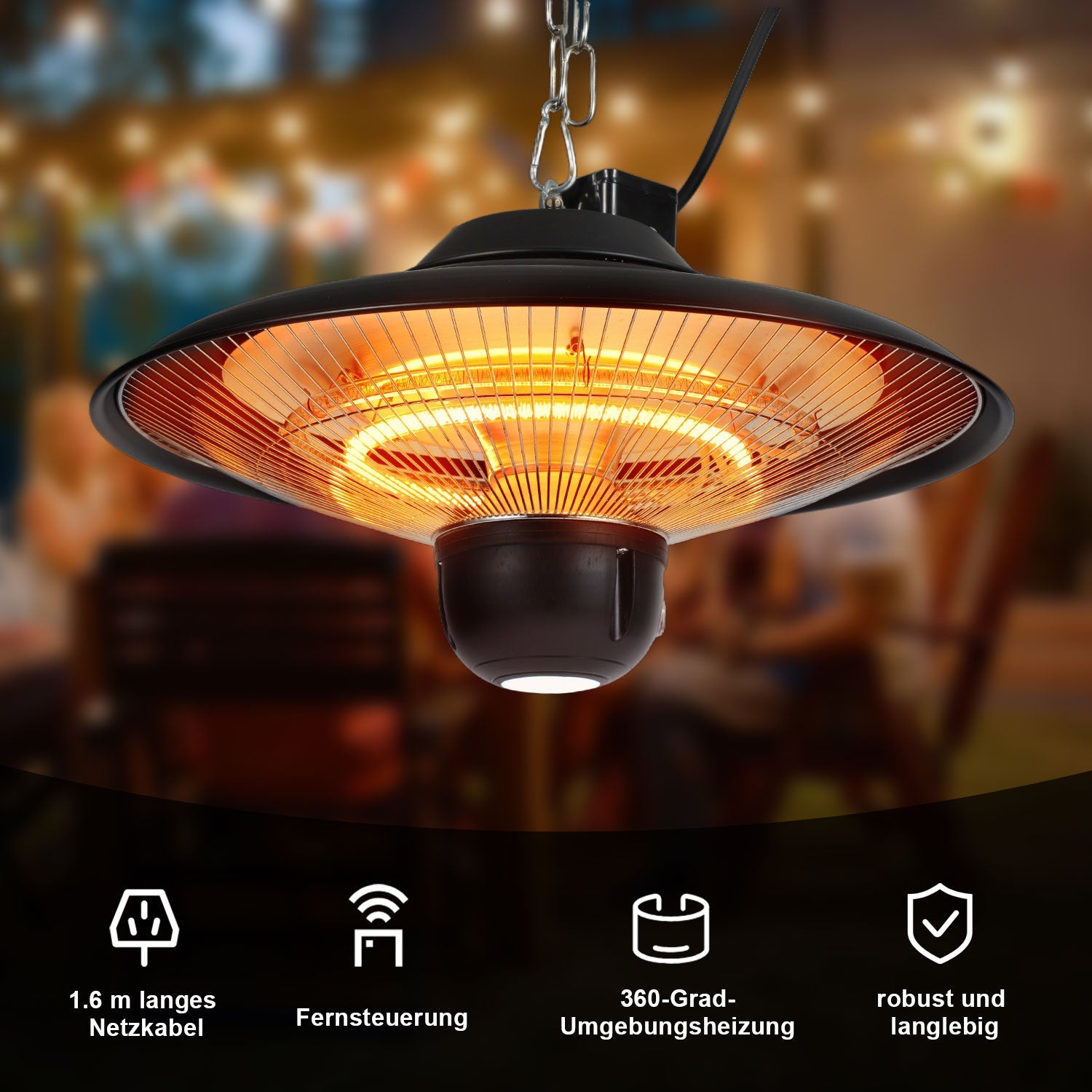 Cosmo Go Heizstrahler Infrarot 2000W Deckenheizstrahler