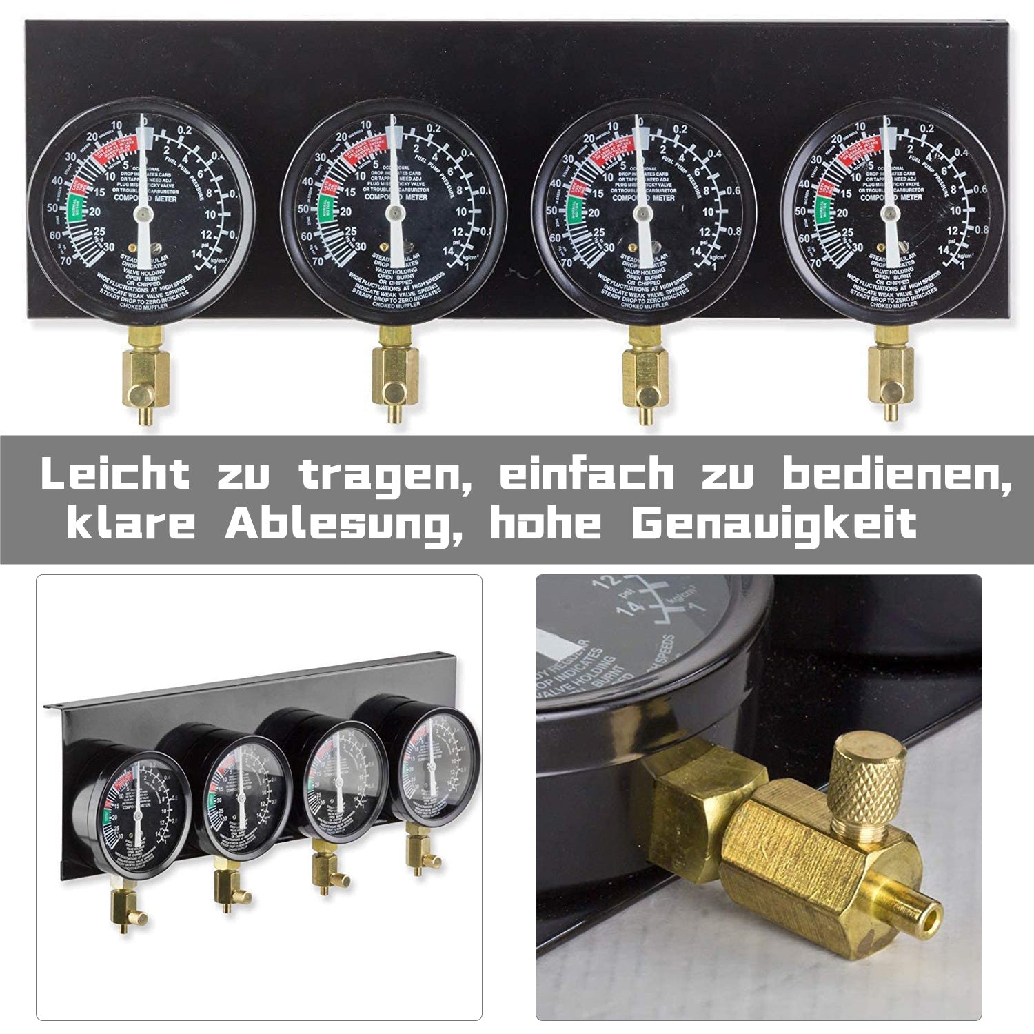 Cosmo Go 4x Vergaser Synchron Testgerät Kompressionstester