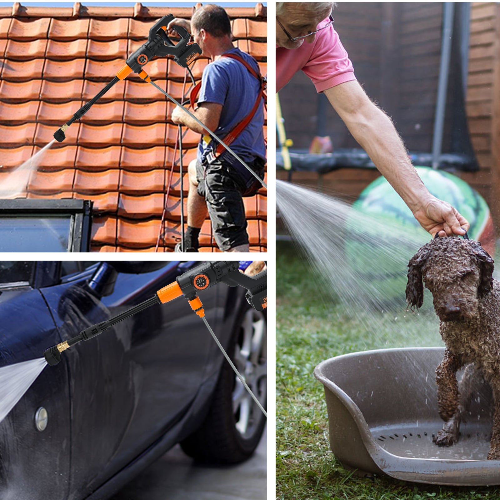 Cosmo Go Akku Hochdruckreiniger Tragbarer 20V Max 435 PSI