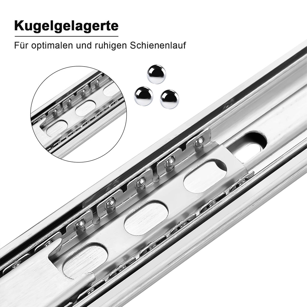 Cosmo Go 1 Paar Vollauszüge Schubladenschienen 35 Kg Tragkraft