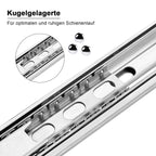 Cosmo Go 1 Paar Vollauszüge Schubladenschienen 35 Kg Tragkraft