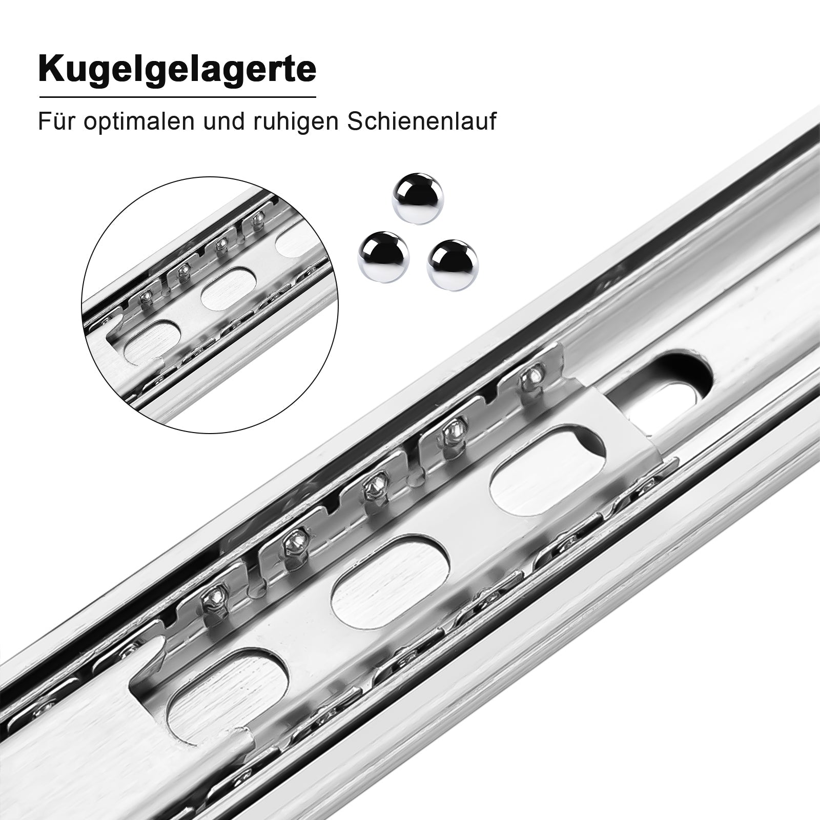 Cosmo Go 1 Paar Vollauszüge Schubladenschienen 35 Kg Tragkraft