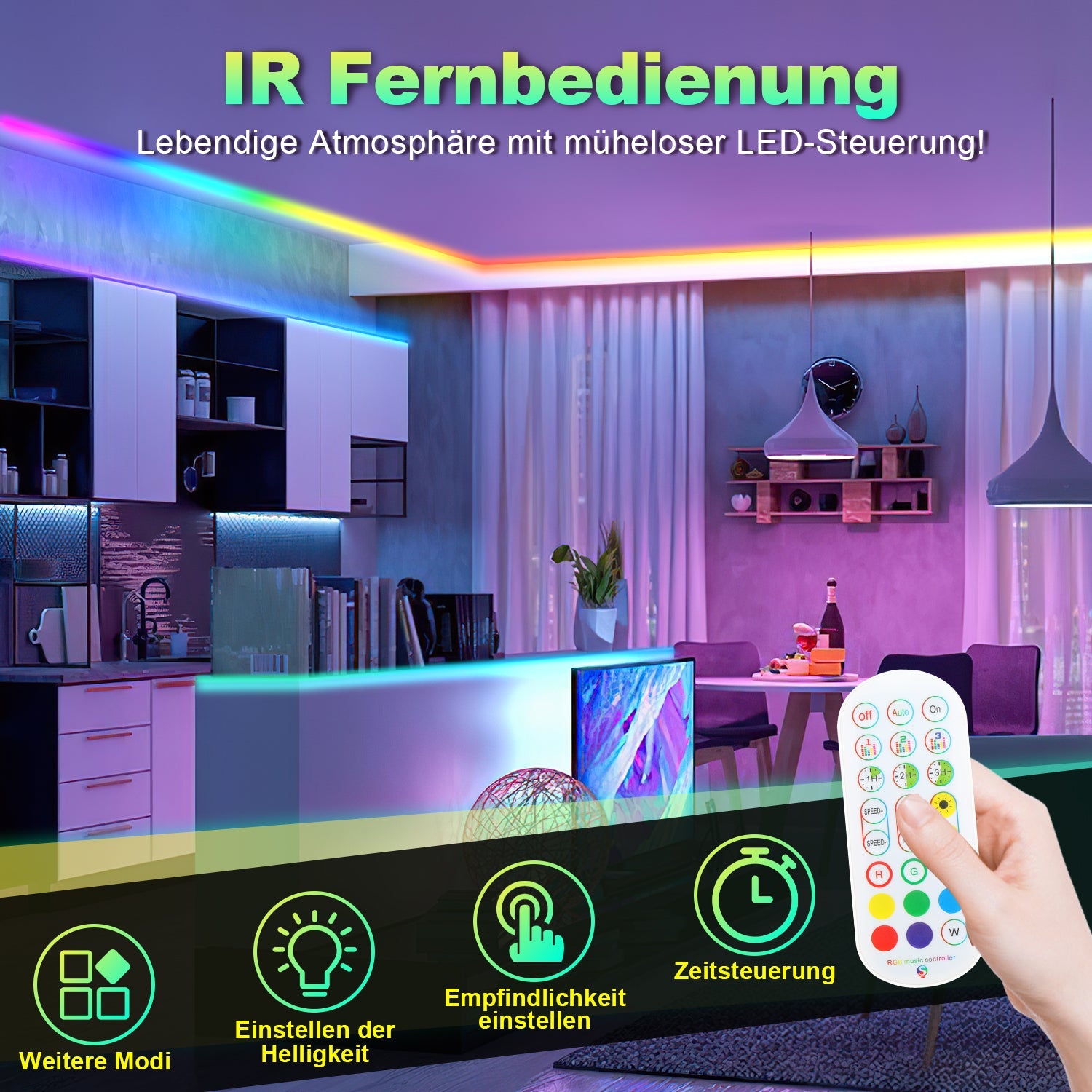 Cosmo Go Neon LED Streifen Lichtschlauch Außen 2-10M