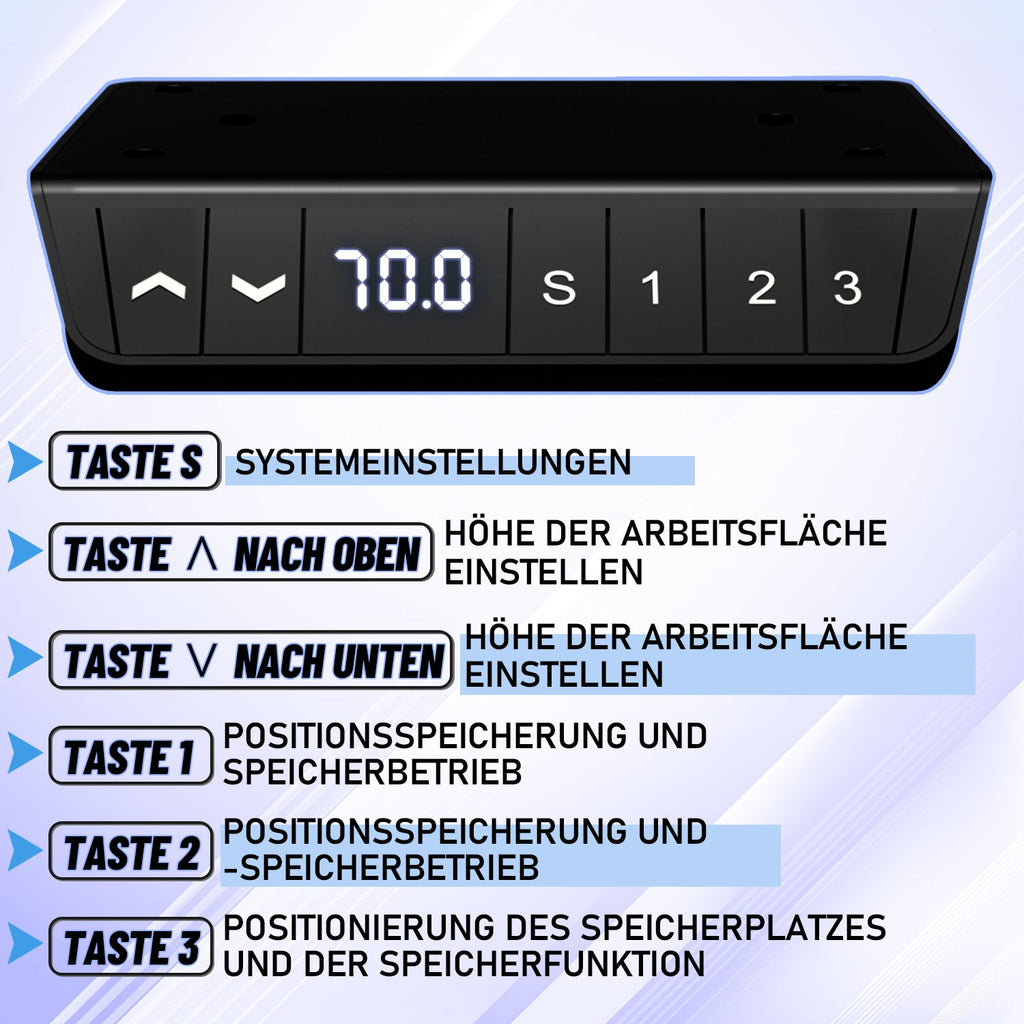 Cosmo Go Schreibtisch Höhenverstellbar Elektrisch Computertisch