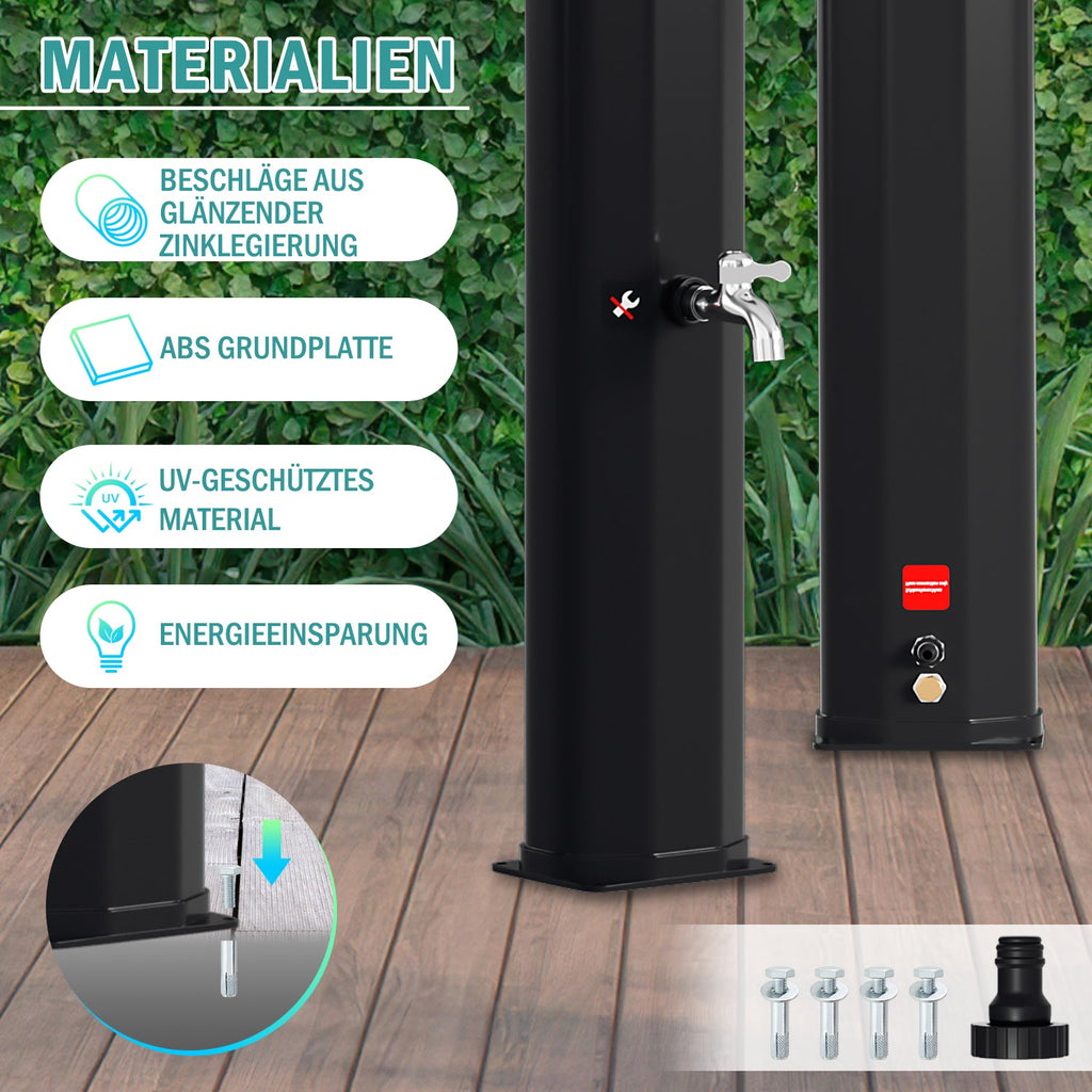 Cosmo Go Solardusche 35L Solardusche Gartendusche Inkl. Schutzhaube