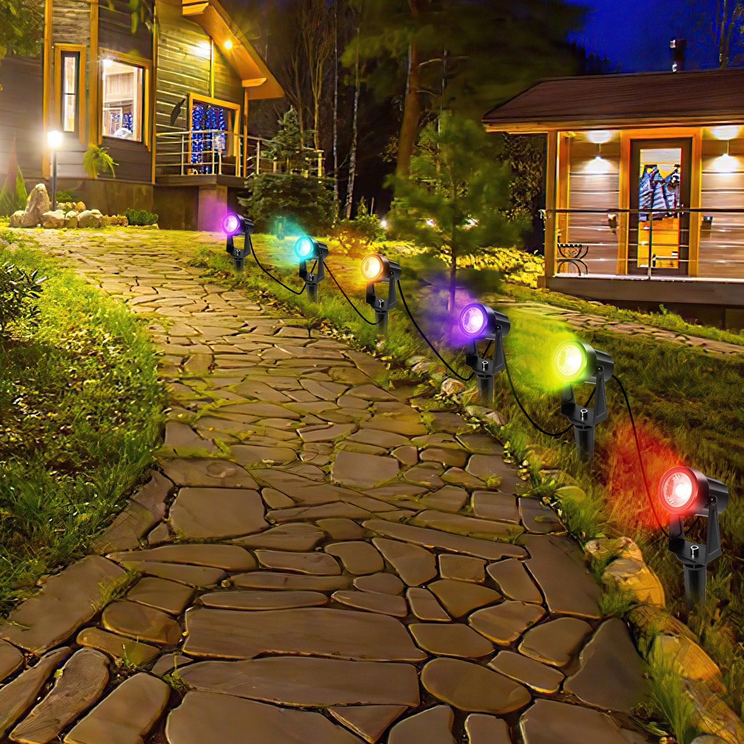 Cosmo Go LED Gartenbeleuchtung RGB 6er Set