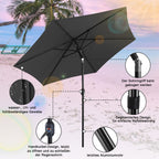 Cosmo Go Sonnenschirm 2.7m Winkelverstellbar mit/ohne LED