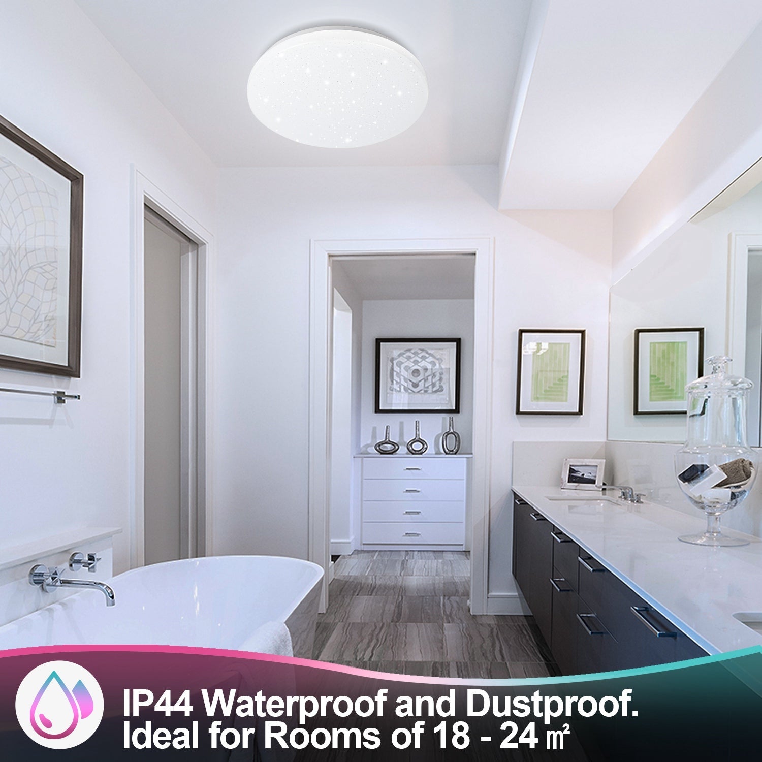 Cosmo Go 24W LED Deckenleuchte RGB mit Sternenhimmel-Effekt