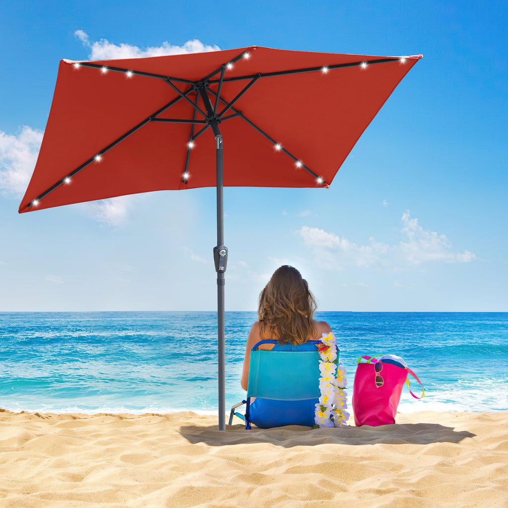 Cosmo Go Sonnenschirm 210x140 / 300x200cm Rechteckig mit LED Solar