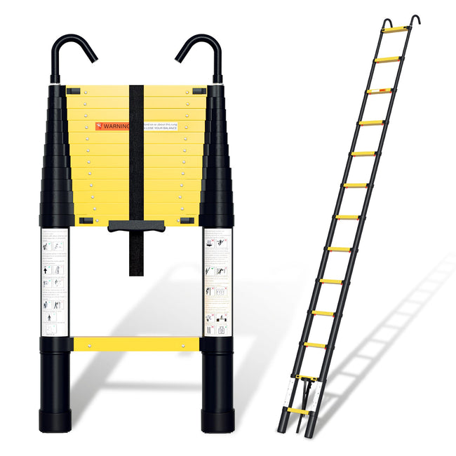 Cosmo Go Teleskopleiter Aluminium mit Langsamer Schrumpfungsfunktion und Abnehmbarem Haken Hover Image