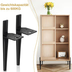 Cosmo Go 4er Set Metall Möbelfüße Schrankfüße Schwarz