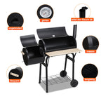 Cosmo Go Holzkohle Grill BBQ Multifunktionaler mit Thermometer