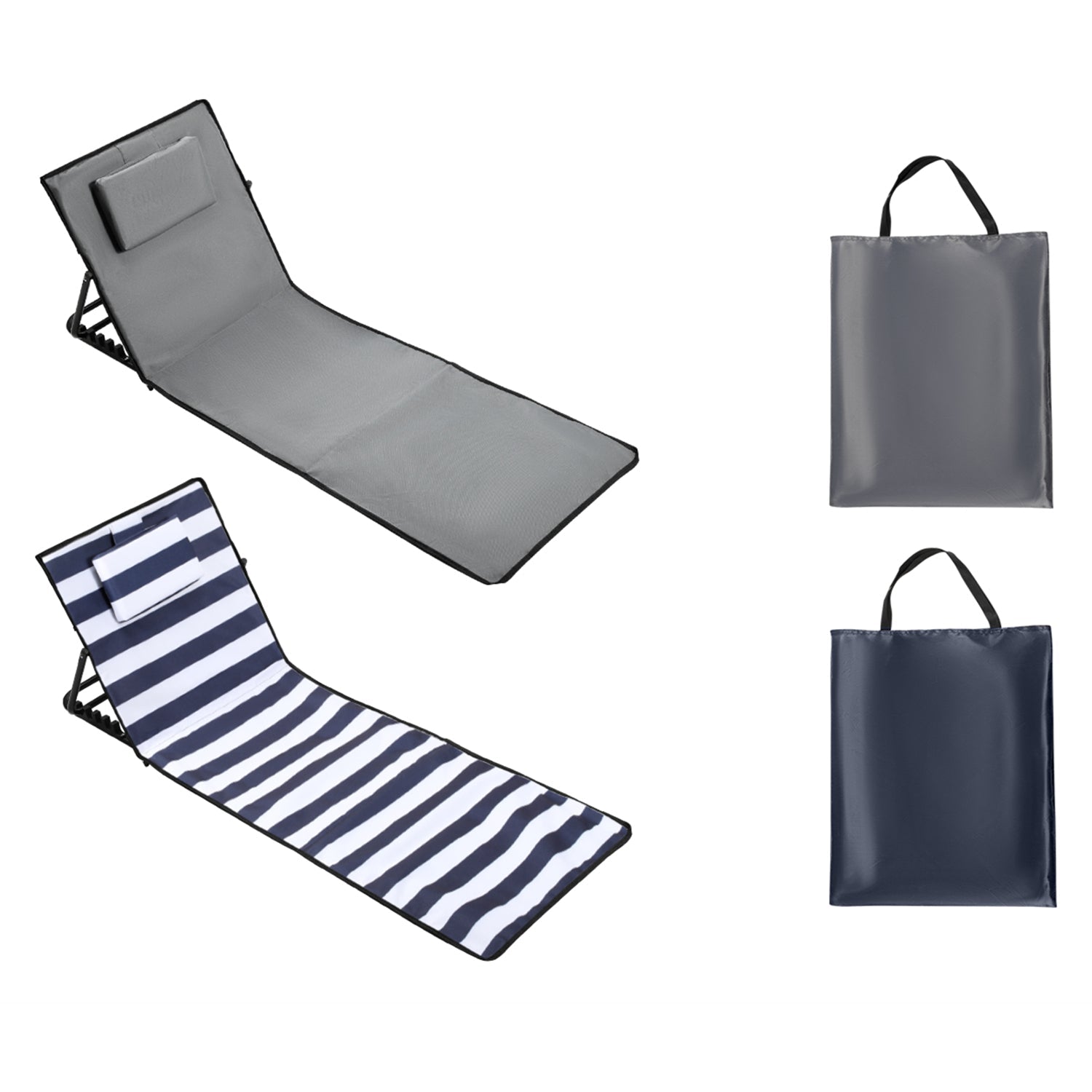 Cosmo Go Strandliegen Tragbar Strandmatte mit Einstellbar Höhe 158cm