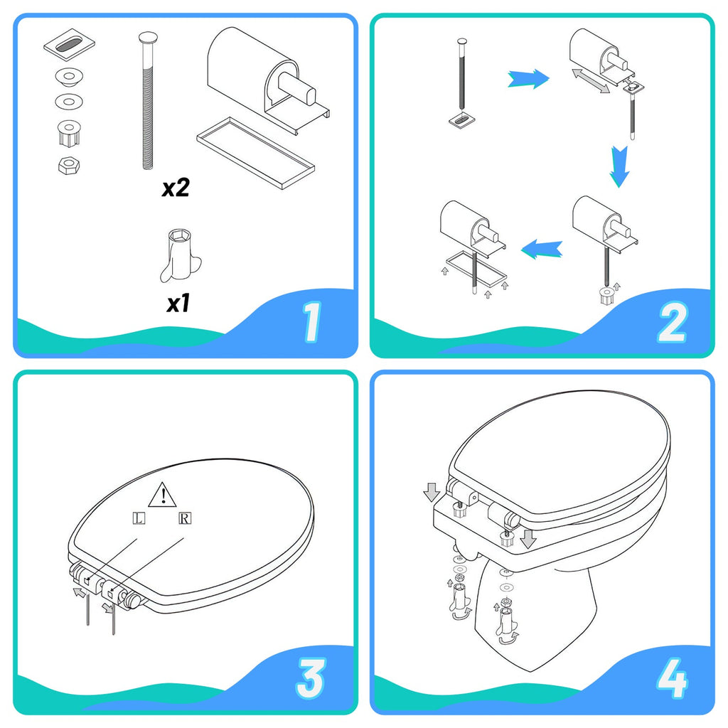 Cosmo Go Toilettendeckel WC Sitz mit Absenkautomatik O-Form