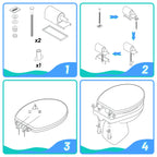 Cosmo Go Toilettendeckel WC Sitz mit Absenkautomatik O-Form