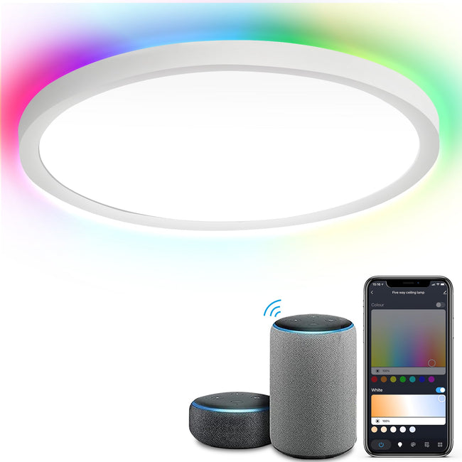 Cosmo Go 24W LED Deckenlampe Dimmbar RGB Alexa Hover Image