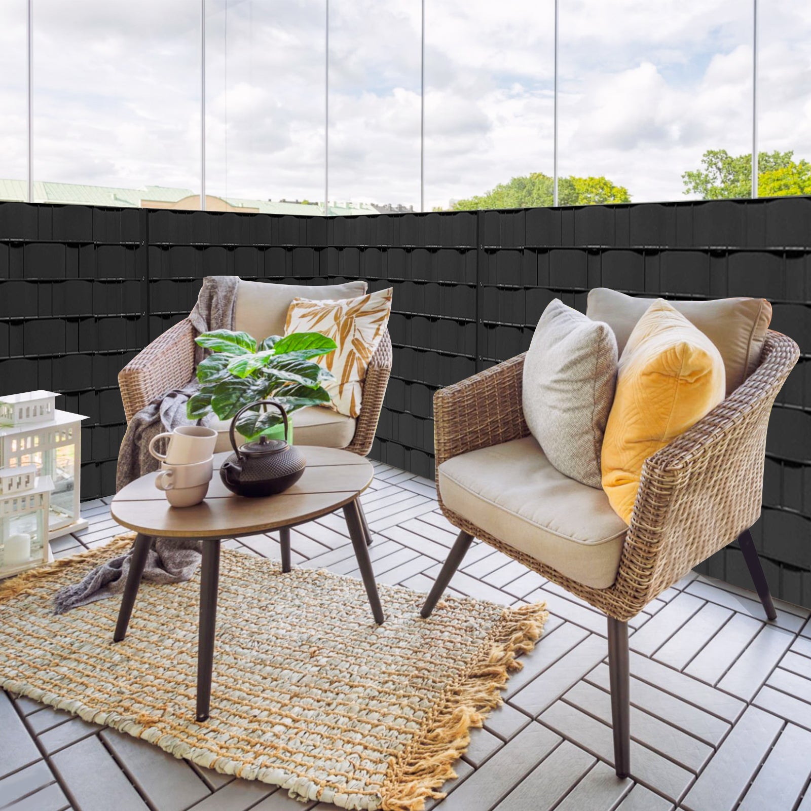 Cosmo Go Sichtschutzstreifen Hartes PVC 10-40 Stück