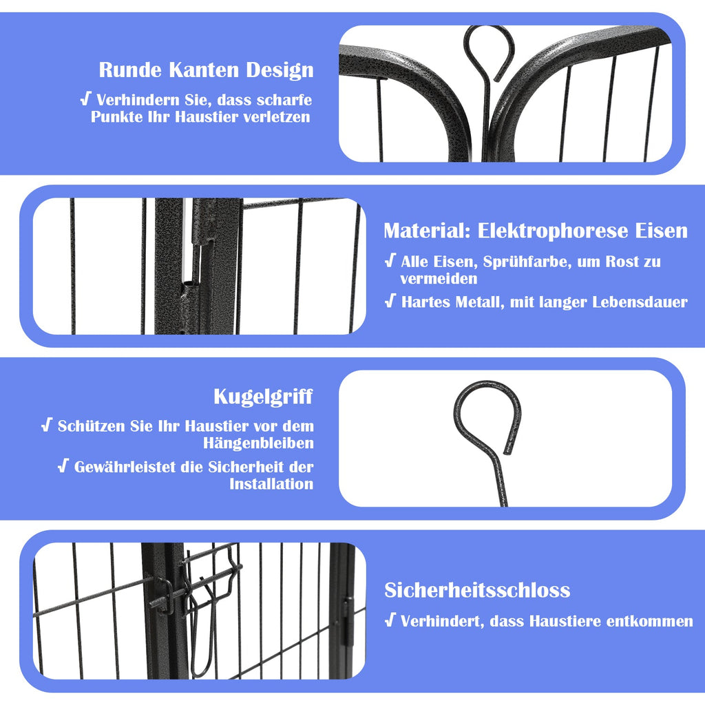 Cosmo Go Welpenlaufstall 8-teilig 60cm hoch Faltbar