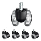 Cosmo Go 5 Stück BürostuhlRollen Stuhlrollen 11mm x 22mm