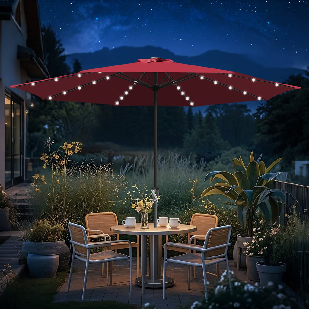 Cosmo Go Sonnenschirm 3.5m mit LED Solar Garten
