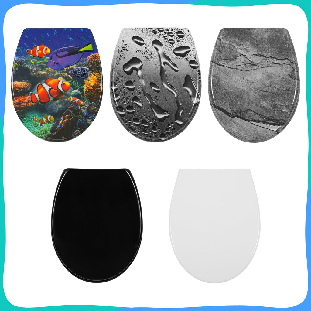 Cosmo Go Toilettendeckel WC Sitz mit Absenkautomatik O-Form