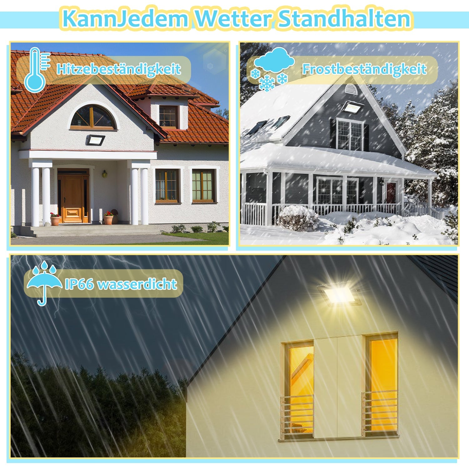 Cosmo Go LED Strahler Außen 10W-100W 3 Farbtemperatur 3000/4000/6500K