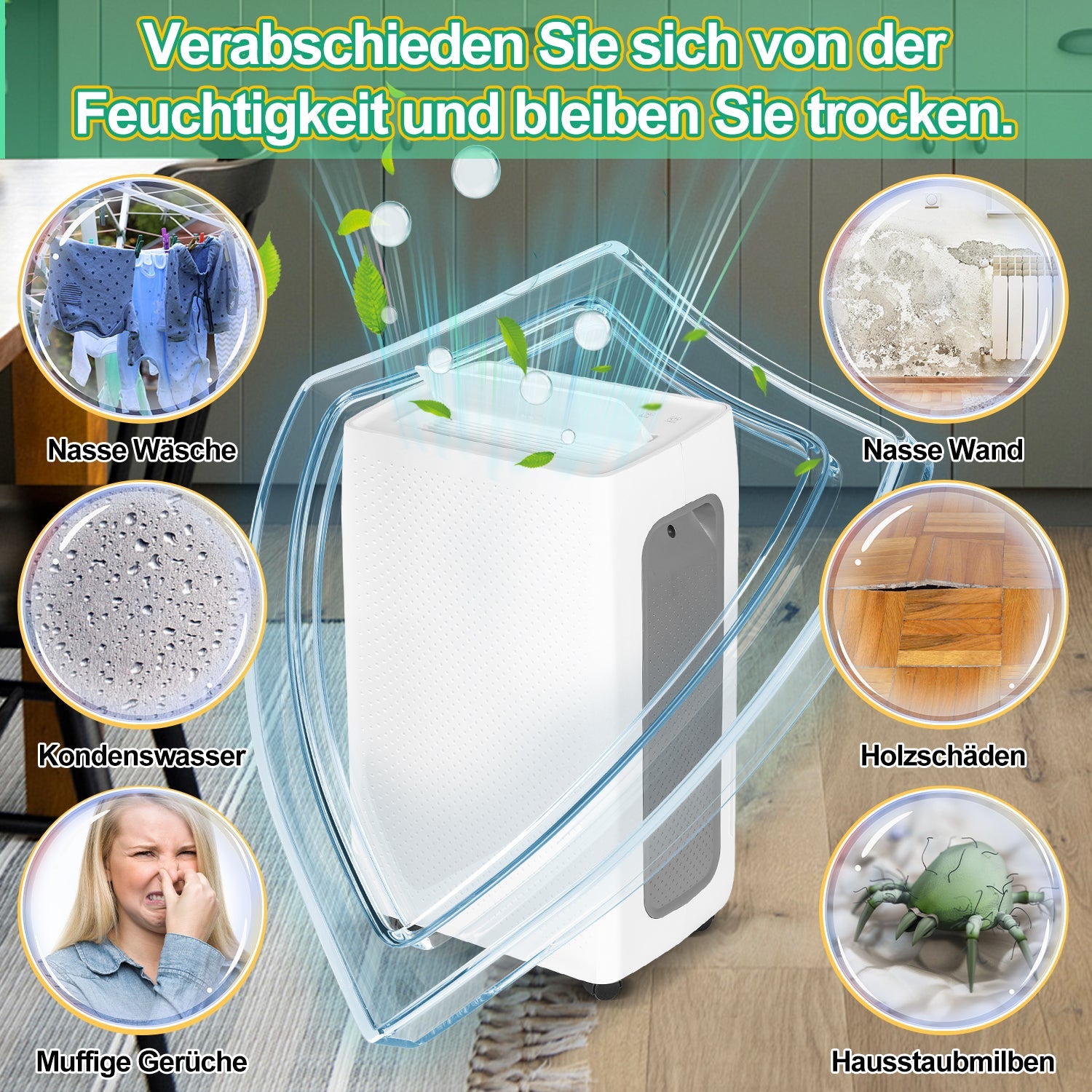 Cosmo Go Luftentfeuchter 26L mit Timerfunktion, Wäschetrockungsfunktion, Abtaufunktion