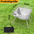 Cosmo Go Klappgrill Edelstahl Camping Holzofen Tragbar